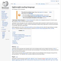 Lightweight markup language