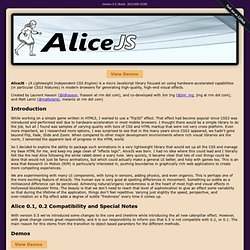 AliceJS - (A Lightweight Independent CSS Engine)