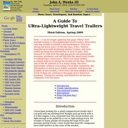 Guide To Ultra-Lightweight Travel Trailers