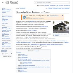 Lignes régulières d'autocar en France