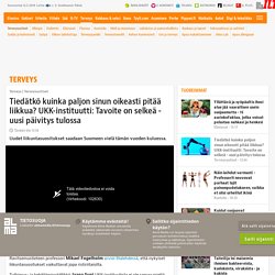 Uudet liikuntasuositukset tulossa - salitreenille on vaihtoehtoja