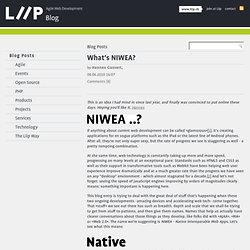 Blog // What's NIWEA?