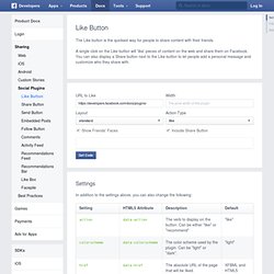 Like Button - Développeurs Facebook