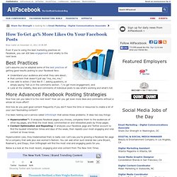How To Get 41% More Likes On Your Facebook Posts