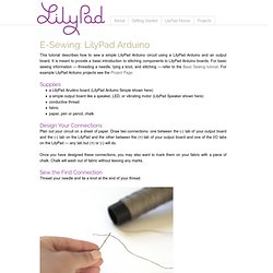 E-Sewing: LilyPad Simple Board + Buzzer