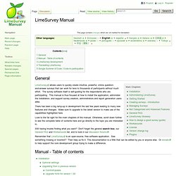 LimeSurvey Documentation Wiki