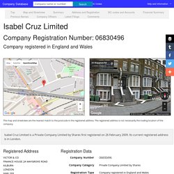 Isabel Cruz Limited 06830496 company information