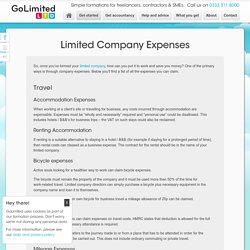 Limited Company Expenses