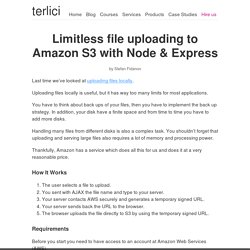 Limitless file uploading to Amazon S3 with Node & Express