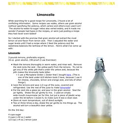 Limoncello Recipe