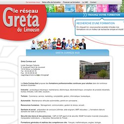 Le réseau Greta du Limousin - réseau de formation - Greta Corrèze sud