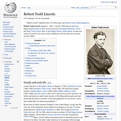Robert Todd Lincoln