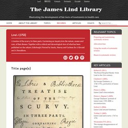Lind J (1753) « The James Lind Library