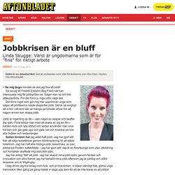 Linda Skugge: Jobbkrisen är en bluff