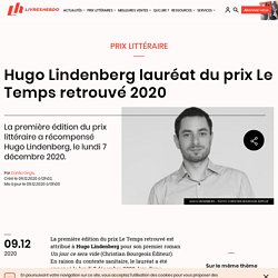 Hugo Lindenberg lauréat du prix Le Temps retrouvé 2020...