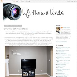 DIY Living Room Media Shelves