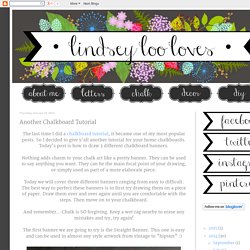 lindsey loo loves: Another Chalkboard Tutorial