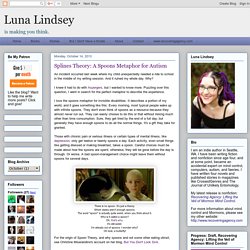 Luna Lindsey: Splines Theory: A Spoons Metaphor for Autism