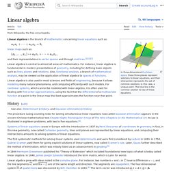 Linear algebra - Wikipedia