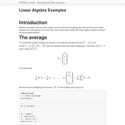 Linear Algebra Examples
