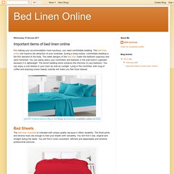Bed Linen Online: Important items of bed linen online