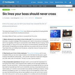 Six lines your boss should never cross