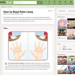Reading Palm Lines