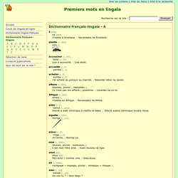 Le lingala - Dictionnaire français-lingala - A