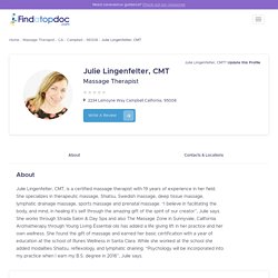 Julie Lingenfelter, CMT, Massage Therapist in Campbell, California, 95008
