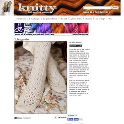 Lingerie sock : Knitty First Fall 2011