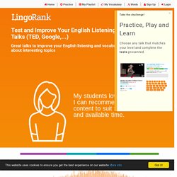 English listening exercises and tests with selected talks
