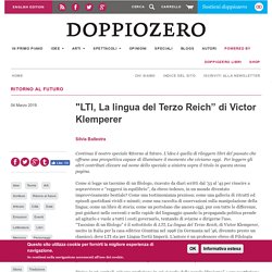 "LTI, La lingua del Terzo Reich” di Victor Klemperer