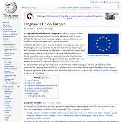 Linguas da Unión Europea