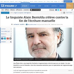 Le linguiste Alain Bentolila s'élève contre la fin de l'écriture manuelle