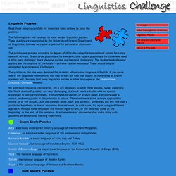 Linguistics Challenge Puzzles