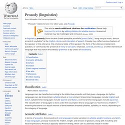Prosody (linguistics)