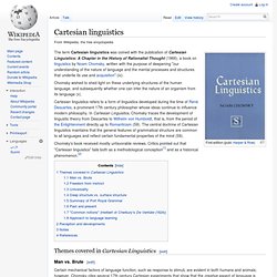 Cartesian linguistics