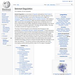 Internet linguistics