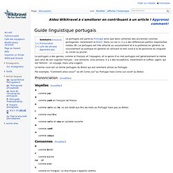 Guide linguistique portugais