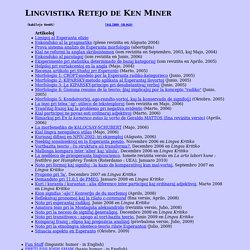 Lingvistika Retejo de Ken Miner