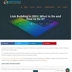 Link Building in 2021: What to Do and How to Do it? - NetTonic