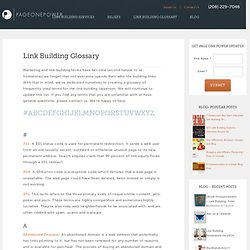 Link Building Glossary