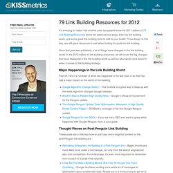 79 Link Building Resources for 2012
