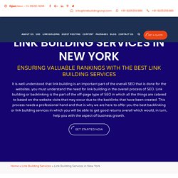 Link Building Services in New York, Link Building Company in New York