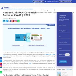 How to Link PAN Card with Aadhaar Card?