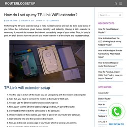 How do I set up my TP-Link WiFi extender?