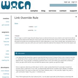 Link Override Rule