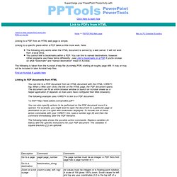 Link to PDFs from HTML