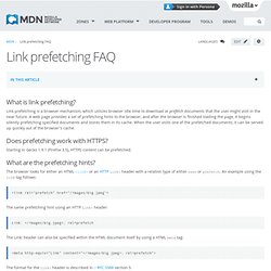 Link Prefetching FAQ