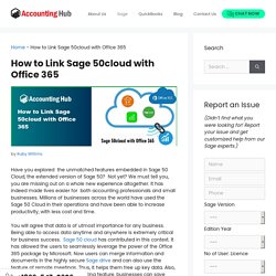 Link Sage 50cloud With Office 365 [ Step]